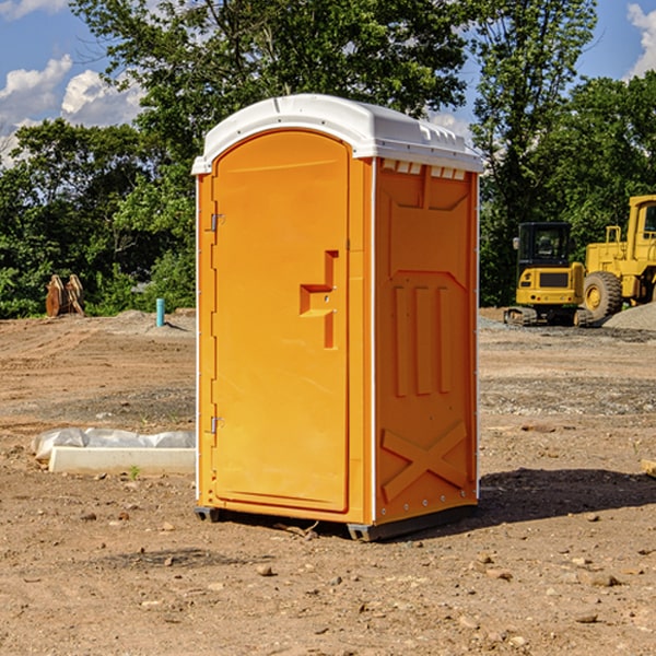 how often are the porta potties cleaned and serviced during a rental period in Grayson County